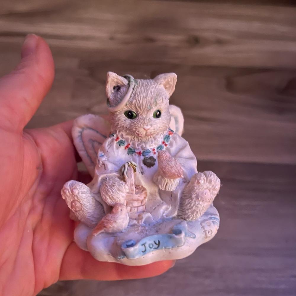 Calico Kittens resin figurine 1994 A Loving Gift angel cat